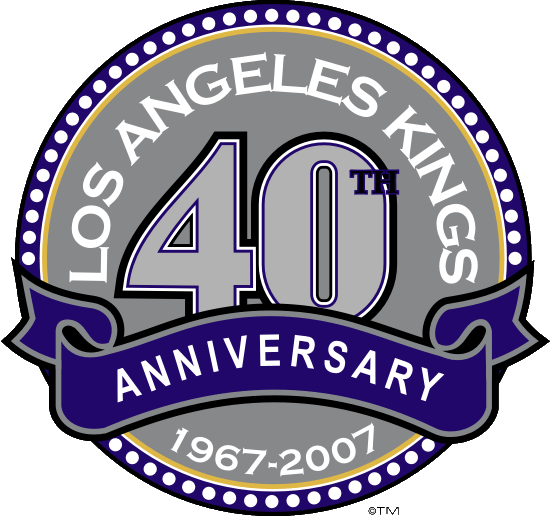 Los Angeles Kings 2007 Anniversary Logo t shirts DIY iron ons